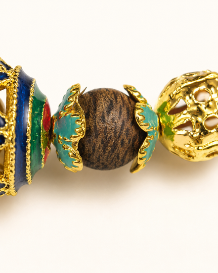 Still Waters | Lake Blue Agarwood & Enamel Bracelet