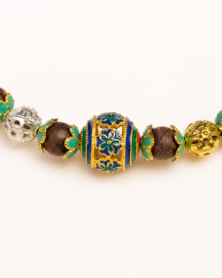 Still Waters | Lake Blue Agarwood & Enamel Bracelet