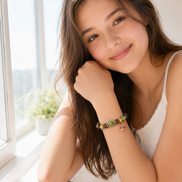 Open Sky | Lake Blue Agarwood & Enamel Bracelet