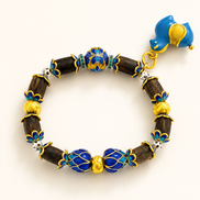 Open Possibility | Cloisonné Blue Agarwood & Enamel Bracelet