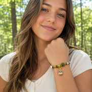 Still Waters | Lake Blue Agarwood & Enamel Bracelet