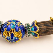 Open Possibility | Cloisonné Blue Agarwood & Enamel Bracelet
