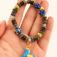 Open Possibility | Cloisonné Blue Agarwood & Enamel Bracelet