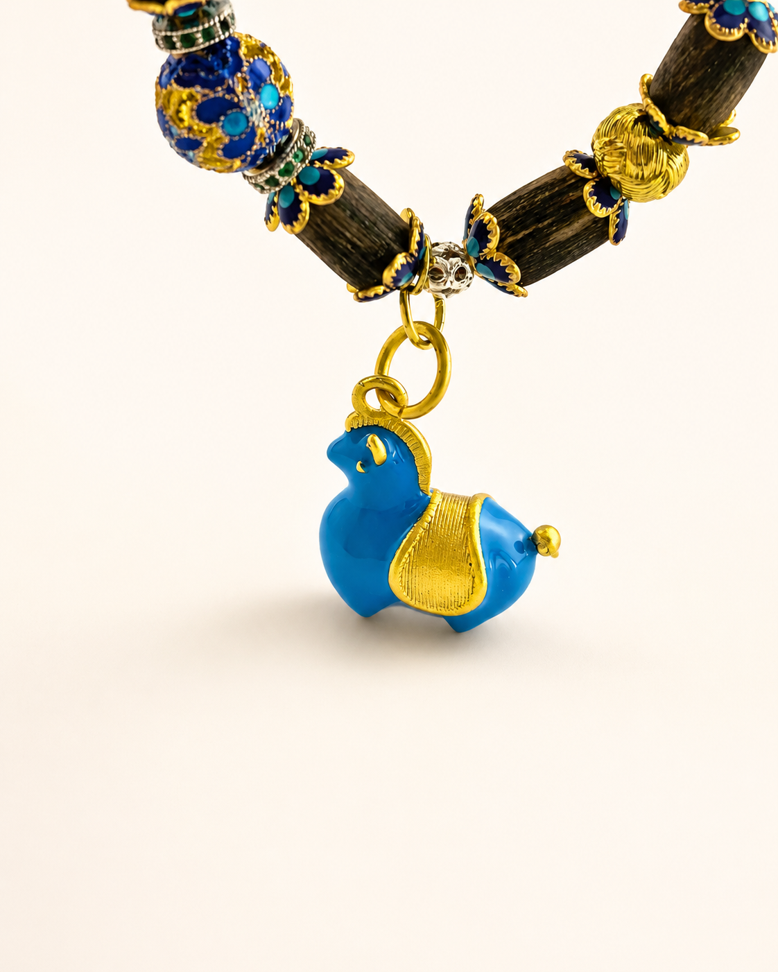 Open Possibility | Cloisonné Blue Agarwood & Enamel Bracelet