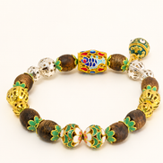 Clear Mind | Lake Blue Agarwood & Enamel Bracelet