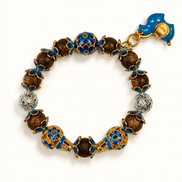 Hidden Horizon | Cloisonné Blue Agarwood & Enamel Bracelet