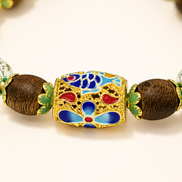 Clear Mind | Lake Blue Agarwood & Enamel Bracelet