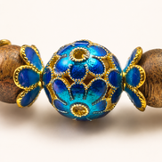 Hidden Horizon | Cloisonné Blue Agarwood & Enamel Bracelet