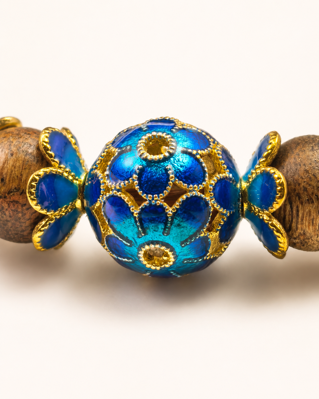 Hidden Horizon | Cloisonné Blue Agarwood & Enamel Bracelet