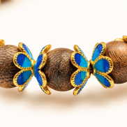 Hidden Horizon | Cloisonné Blue Agarwood & Enamel Bracelet