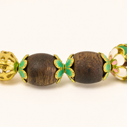 Clear Mind | Lake Blue Agarwood & Enamel Bracelet