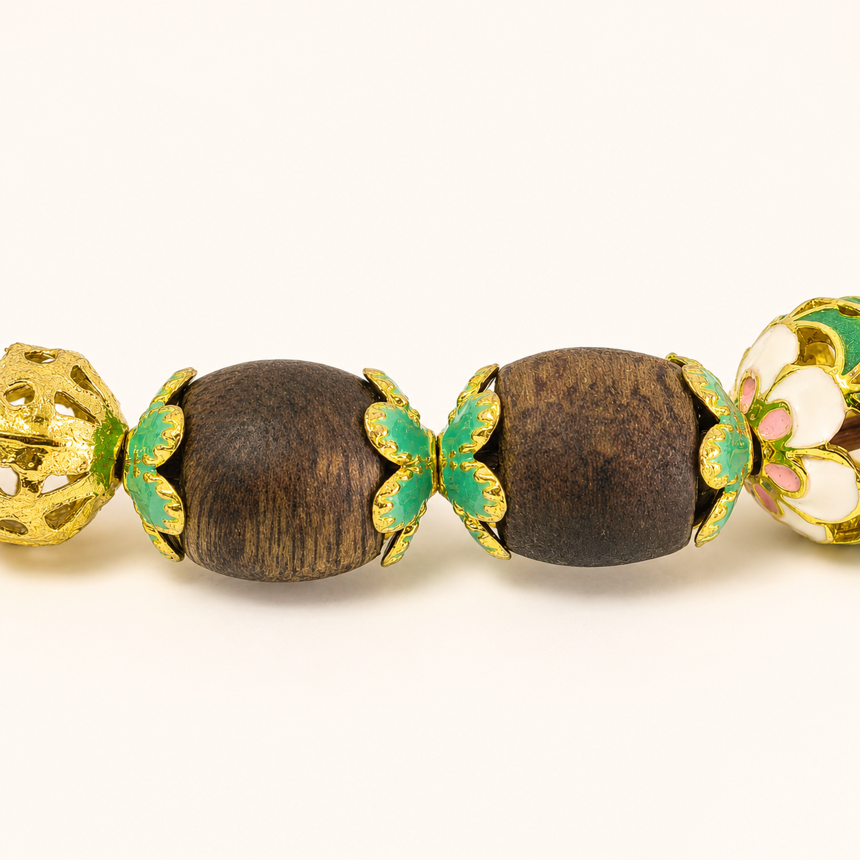 Clear Mind | Lake Blue Agarwood & Enamel Bracelet