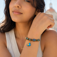 Hidden Horizon | Cloisonné Blue Agarwood & Enamel Bracelet