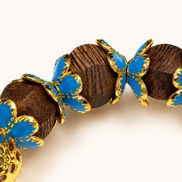 Mystic Clarity | Cloisonné Blue Agarwood & Enamel Bracelet