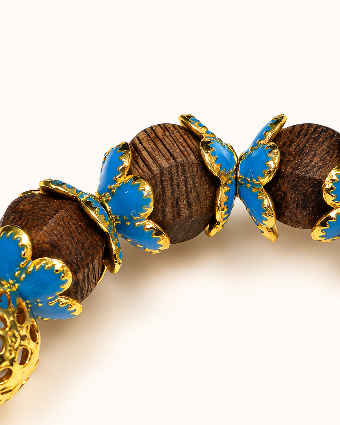 Mystic Clarity | Cloisonné Blue Agarwood & Enamel Bracelet