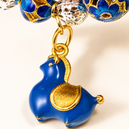Mystic Clarity | Cloisonné Blue Agarwood & Enamel Bracelet