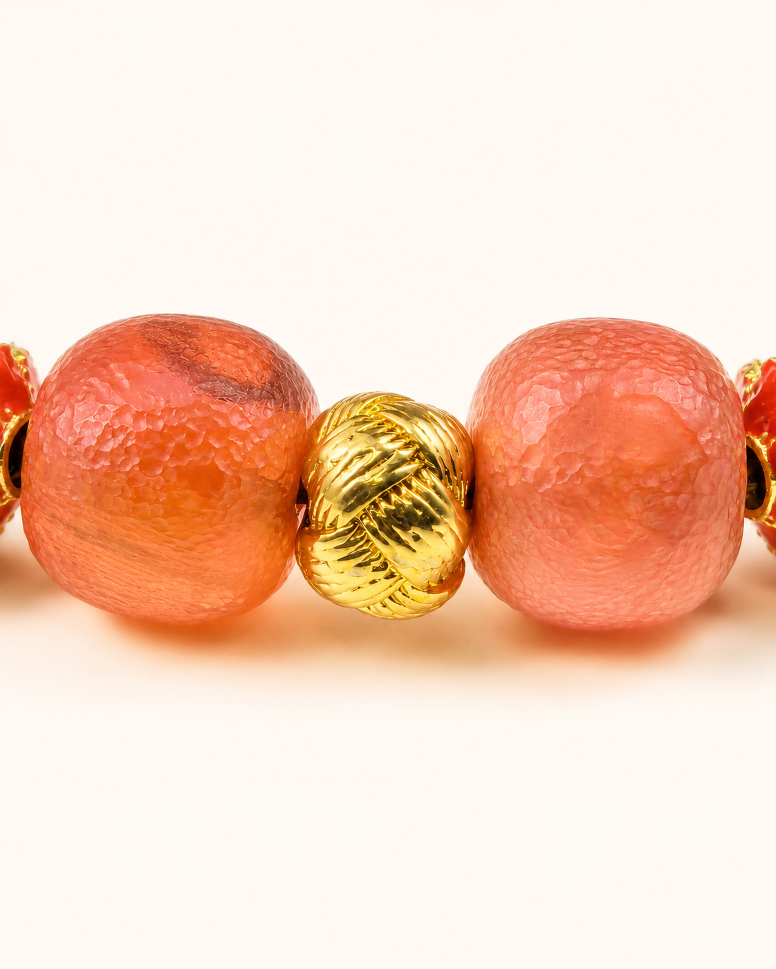 Enduring Flame | Burgundy Agarwood & Enamel Bracelet