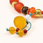 Enduring Flame | Burgundy Agarwood & Enamel Bracelet