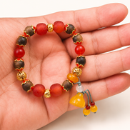 Enduring Flame | Burgundy Agarwood & Enamel Bracelet