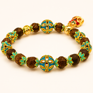 Open Sky | Lake Blue Agarwood & Enamel Bracelet