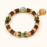 Gentle Bloom | Blush Pink Agarwood & Enamel Bracelet