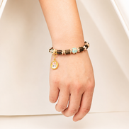 Gentle Bloom | Blush Pink Agarwood & Enamel Bracelet