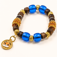 Quiet Tide | Royal Blue Agarwood & Enamel Bracelet