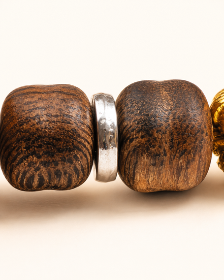 Quiet Tide | Royal Blue Agarwood & Enamel Bracelet
