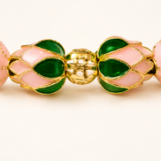 Soft Heart | Blush Pink Agarwood & Enamel Bracelet