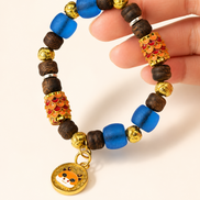 Quiet Tide | Royal Blue Agarwood & Enamel Bracelet