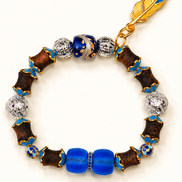 Deep Current | Royal Blue Agarwood & Enamel Bracelet