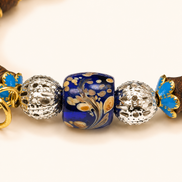 Deep Current | Royal Blue Agarwood & Enamel Bracelet