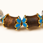Deep Current | Royal Blue Agarwood & Enamel Bracelet
