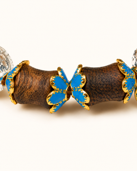 Deep Current | Royal Blue Agarwood & Enamel Bracelet