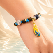 Deep Current | Royal Blue Agarwood & Enamel Bracelet