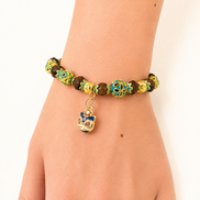 Open Sky | Lake Blue Agarwood & Enamel Bracelet