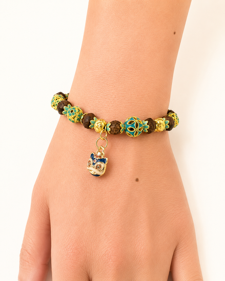 Open Sky | Lake Blue Agarwood & Enamel Bracelet