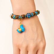 Hidden Horizon | Cloisonné Blue Agarwood & Enamel Bracelet