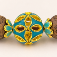 Open Sky | Lake Blue Agarwood & Enamel Bracelet