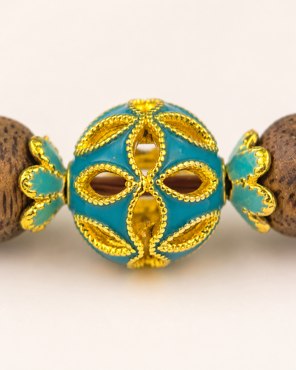 Open Sky | Lake Blue Agarwood & Enamel Bracelet