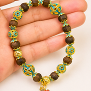 Open Sky | Lake Blue Agarwood & Enamel Bracelet