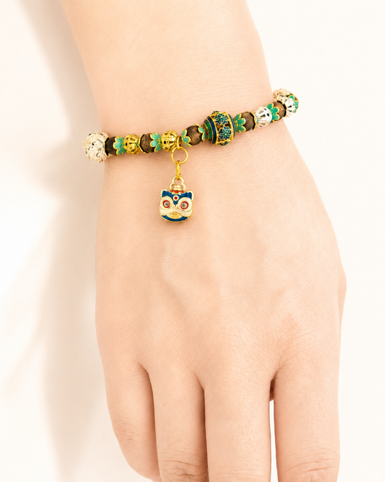Still Waters agarwood bracelet worn on wrist