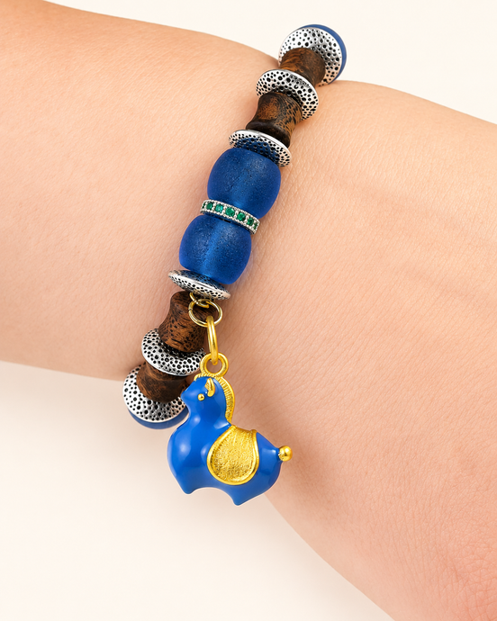 Calm Soul agarwood bracelet worn on wrist